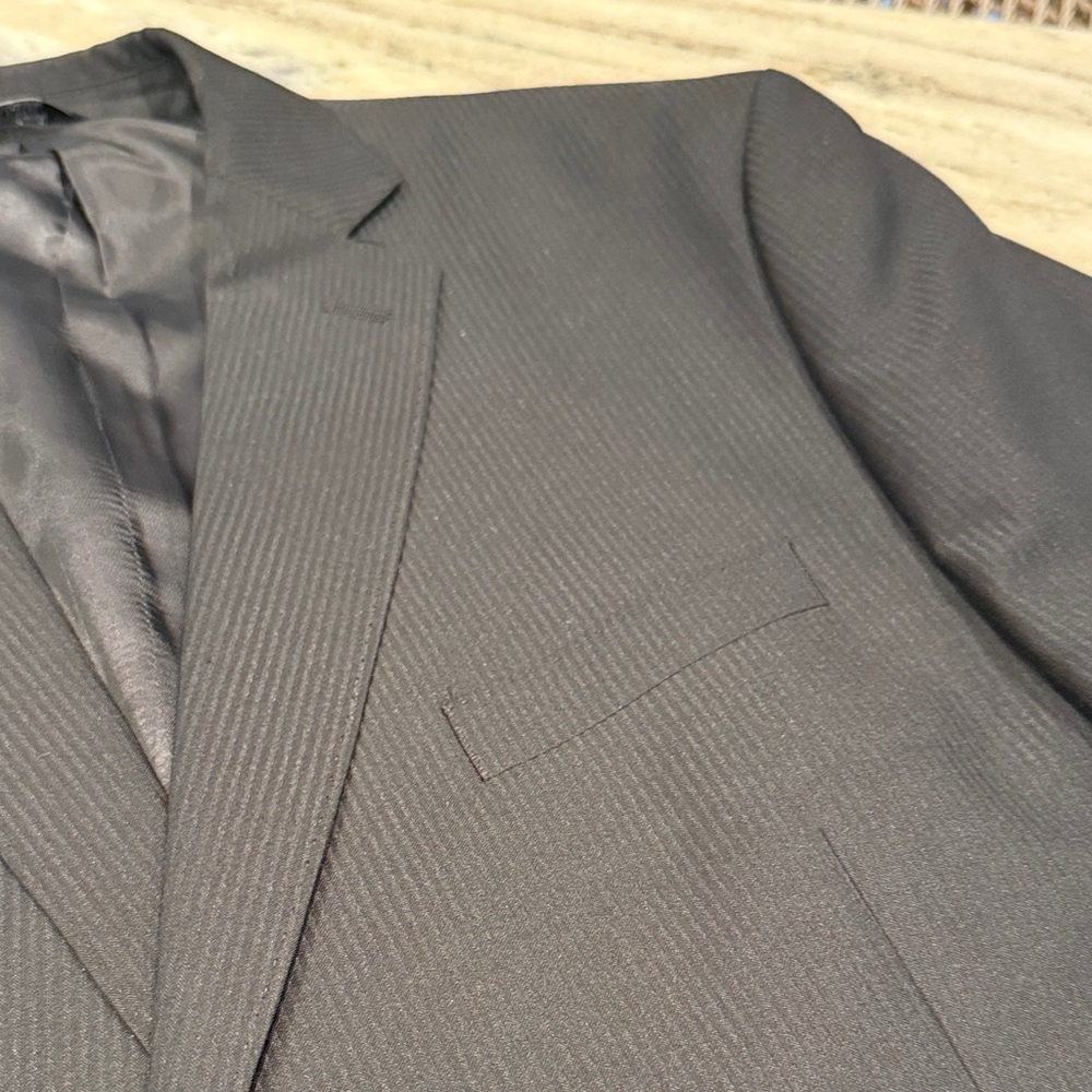 Apt 9 Classic Black Men's Suit Sz 46R- pants 36x32 - Picture 7 of 15